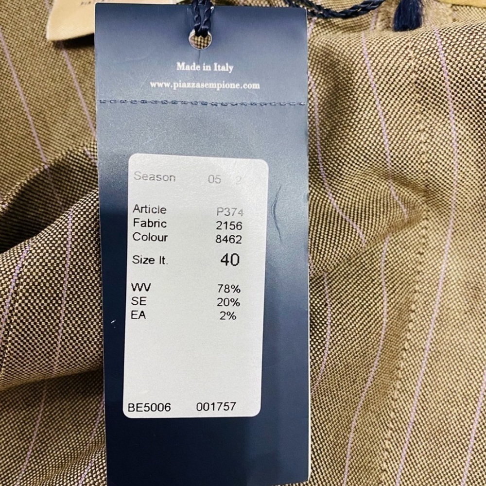 Piazza Sempione NWT Highrise straight legs trousers,Brown ,Size 40 - Picture 7 of 10